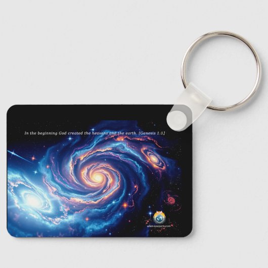 In het begin, God & Schepping Vers Sleutelhanger (Voorkant)