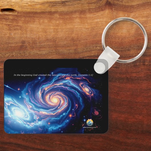 In het begin, God & Schepping Vers Sleutelhanger (Voorkant)