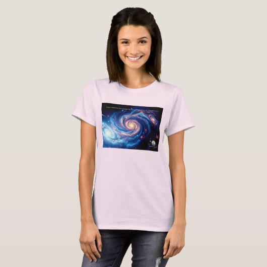 In het begin, God & Schepping Vers T-shirt (Voorkant volledig)