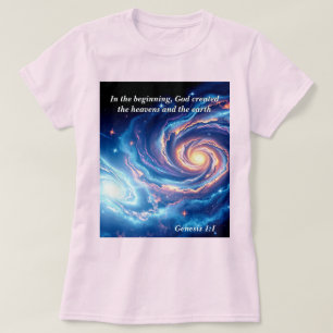 In het begin, God & Schepping Vers T-shirt