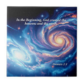 In het begin, God & Schepping Vers Tegeltje (Voorkant)