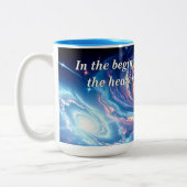 In het begin, God & Schepping Vers Tweekleurige Koffiemok (Links)