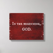 In het begin, God Schrift citaat Canvas Afdruk (Voorkant)