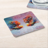 In het begin... kartonnen onderzetters (Schuin)