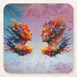 In het begin... kartonnen onderzetters