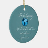 In het begin... keramisch ornament (Rechts)