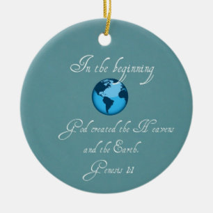 In het begin... keramisch ornament