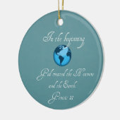 In het begin... keramisch ornament (Links)