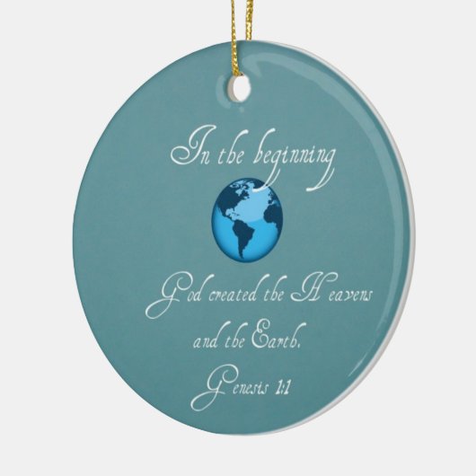 In het begin... keramisch ornament (Links)