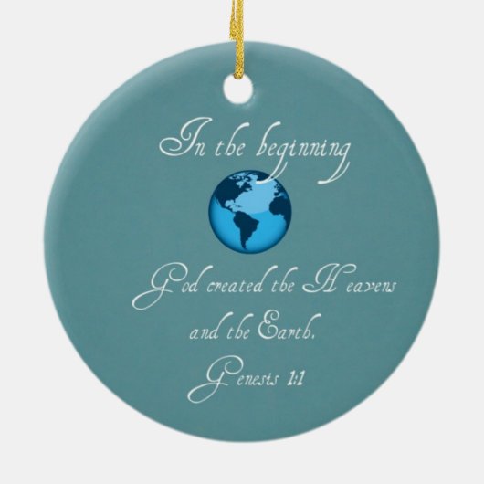 In het begin... keramisch ornament (Achterkant)