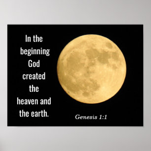 In het begin — Kunstdruk — Genesis 1 Poster