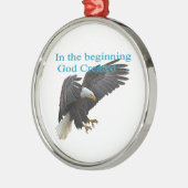 In het begin metalen ornament (Links)