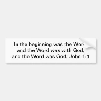 In het begin (NT) Bumpersticker
