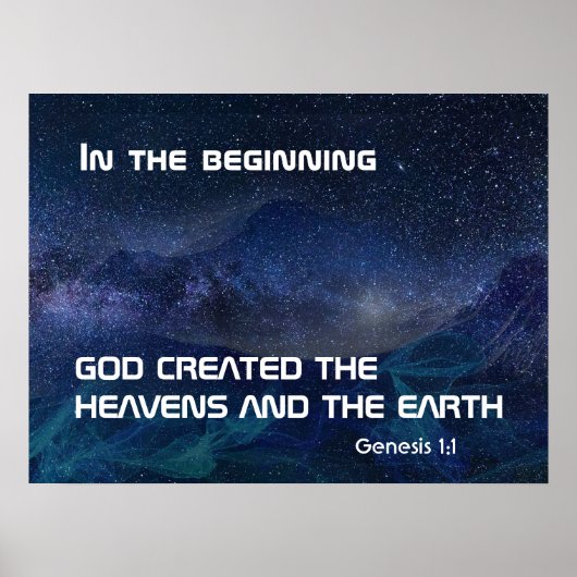 In het begin schiep God de hemel. . . Poster (Voorkant)