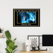 In het begin schiep God Genesis 1 Poster (Thuiskantoor)