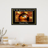 In het begin schiep God Genesis One Bl Fire Poster (Keuken)