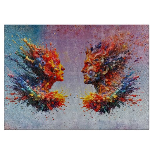 In het begin... snijplank (Voorkant)