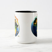 In het begin tweekleurige koffiemok (Center)