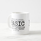 In het begin was er BASIC.w Koffiemok (Voorkant links)