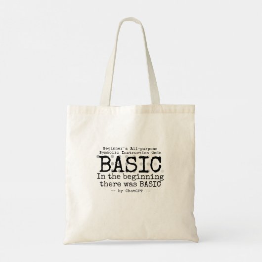 In het begin was er BASIC.w Tote Bag (Achterkant)