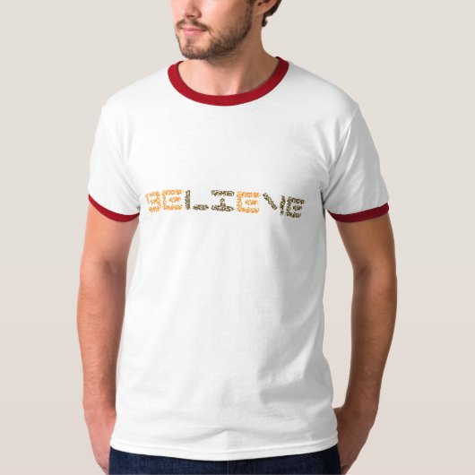 In het begin was er niets....Geloof T-shirt (Voorkant)