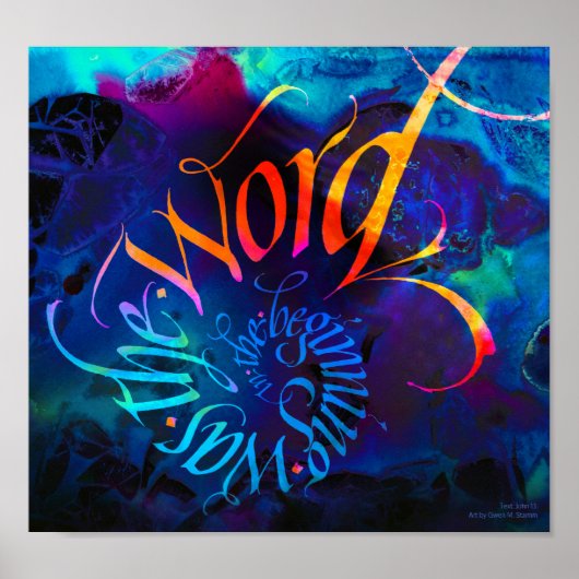"In het begin was het woord," 11 x10,25-inch afdru Poster (Voorkant)