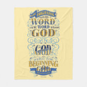 In het begin was het woord fleece deken (Voorkant)