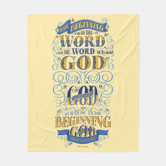 In het begin was het woord fleece deken (Voorkant)