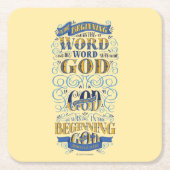 In het begin was het woord kartonnen onderzetters (Voorkant)