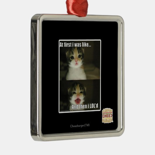 In het begin was ik zo metalen ornament (Rechts)