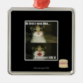 In het begin was ik zo metalen ornament (Voorkant)