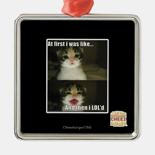 In het begin was ik zo metalen ornament (Voorkant)