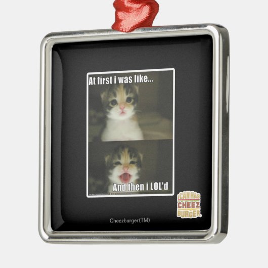 In het begin was ik zo metalen ornament (Links)