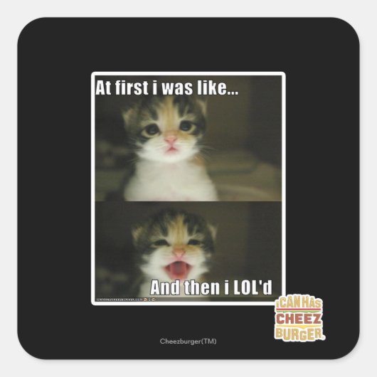 In het begin was ik zo vierkante sticker (Voorkant)