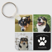 In het Behouden van de Aangepaste Dog Foto Collage Sleutelhanger (Voorkant)