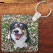 In het Behouden van de Aangepaste Dog Foto Collage Sleutelhanger (Achterkant)