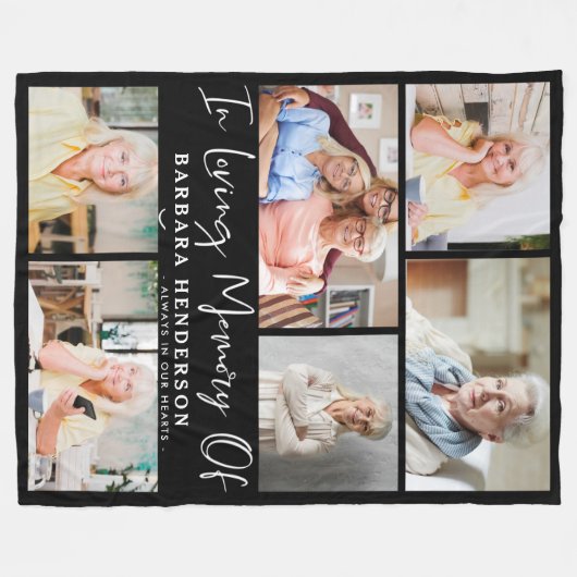 In het Behouden van de Foto Collage van het Geheug Fleece Deken (Voorkant (Horizontaal))