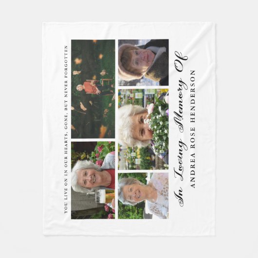 In het Behouden van de Foto Collage van het Geheug Fleece Deken (Voorkant)