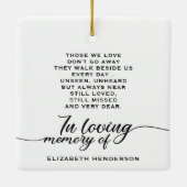 In het Behouden van de Foto van het Geheugen Keramisch Ornament (Achterkant)