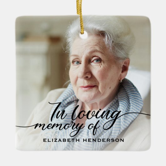 In het Behouden van de Foto van het Geheugen Keramisch Ornament (Voorkant)