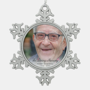 In het Behouden van de Foto van het Geheugen Tin Sneeuwvlok Ornament