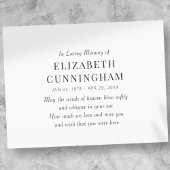 In het belang van het geheugen is het moderne aankondigingskaart