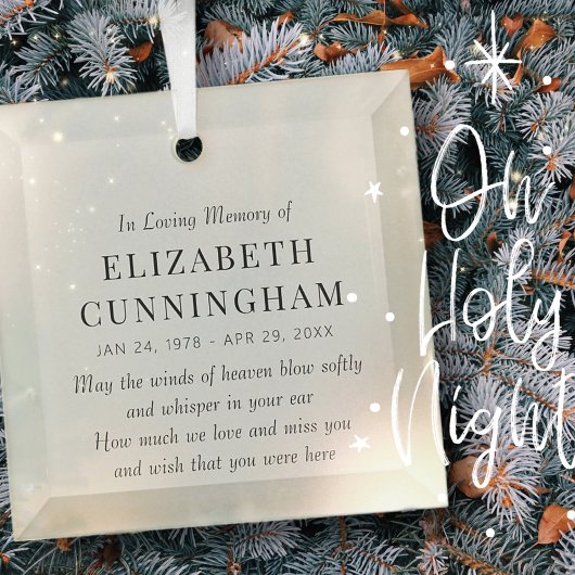 In het belang van het geheugen is het moderne glas ornament