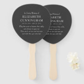 In het belang van het geheugen is het moderne handwaaier (Voorkant en achterkant)