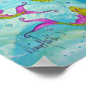 In het Blauw door Diana S Martin Poster (Hoek)