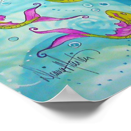 In het Blauw door Diana S Martin Poster (Hoek)