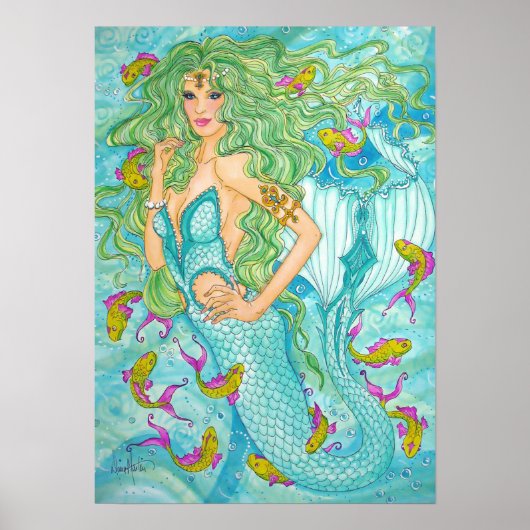 In het Blauw door Diana S Martin Poster (Voorkant)