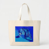 In het blauw grote tote bag (Voorkant)