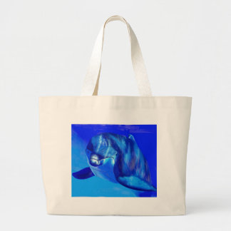 In het blauw grote tote bag
