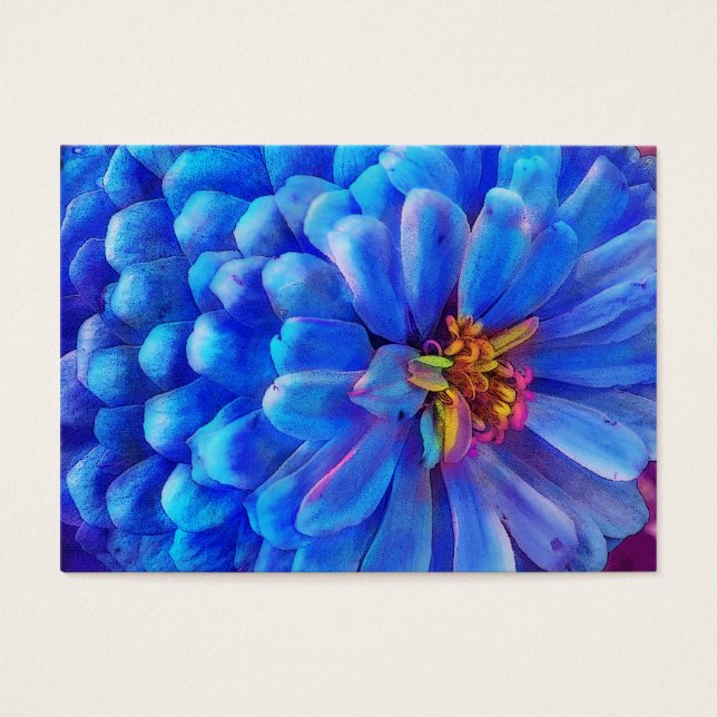 In het blauw, profielkaart visitekaartje (Voorkant)